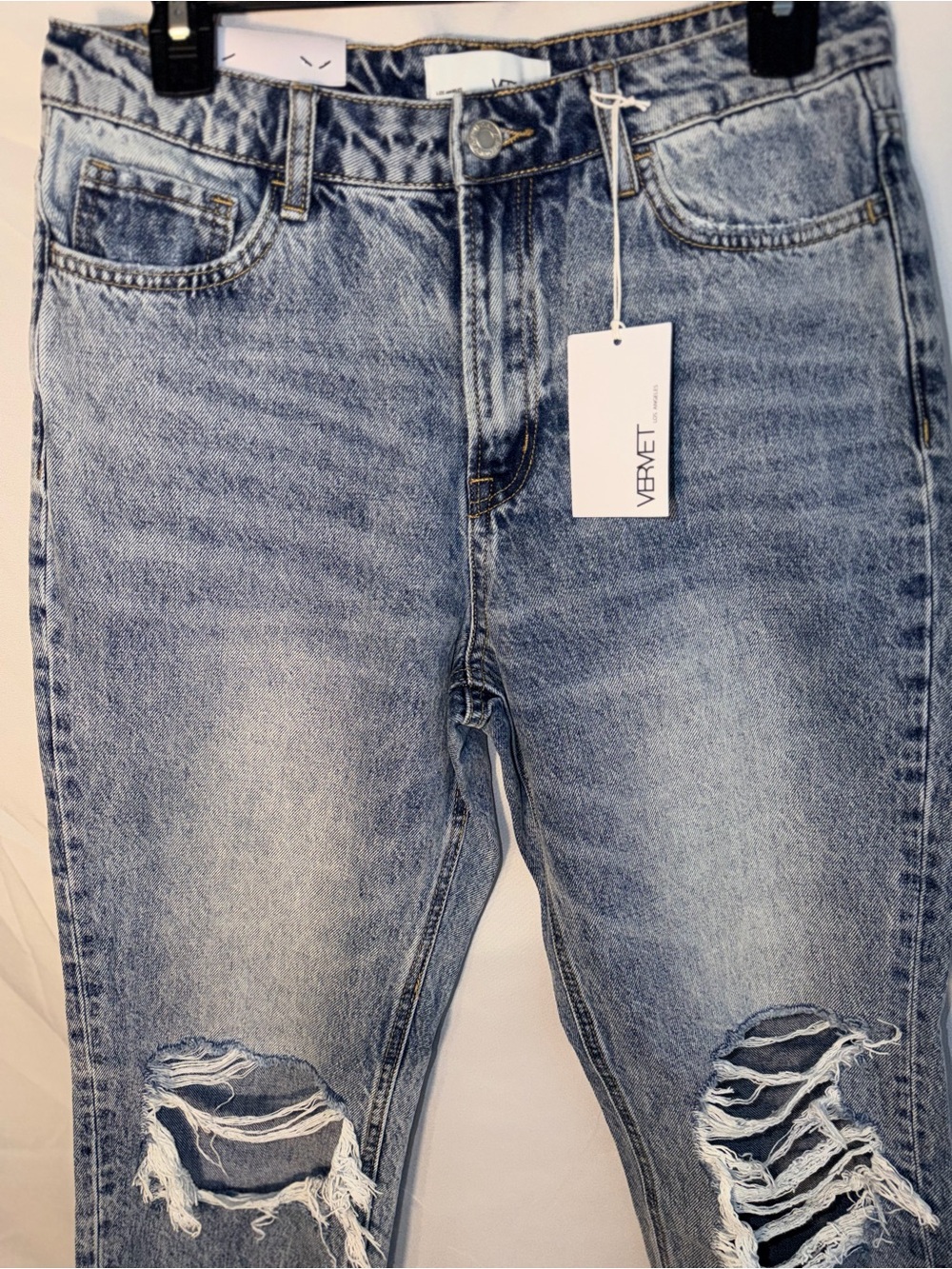 Vervet Distressed Mom Rigid High Rise Jeans - Picture 2 of 15